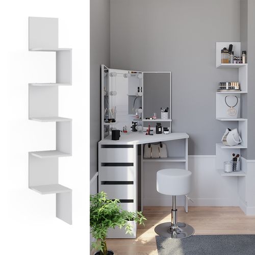 Étagère Dangle Paolo 52094 Blanc 28x175.4cm Avec 5 Compartiments
