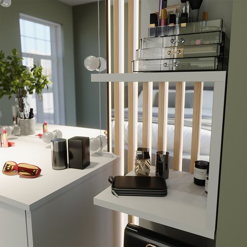 Étagère Dangle Paolo 52097 Blanc 28x175.4cm Lot De 2