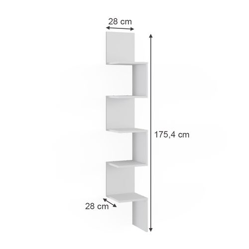 Étagère Dangle Paolo 52097 Blanc 28x175.4cm Lot De 2