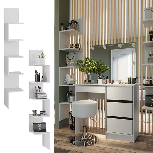 Étagère Dangle Paolo 52097 Blanc 28x175.4cm Lot De 2