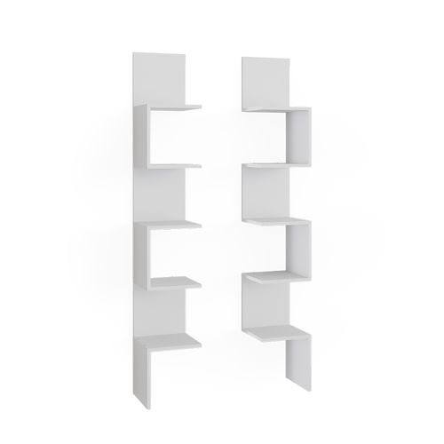 Étagère Dangle Paolo 52097 Blanc 28x175.4cm Lot De 2