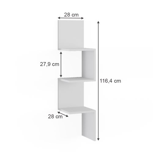Étagère Dangle Paolo 52100 Blanc 28x116.4cm