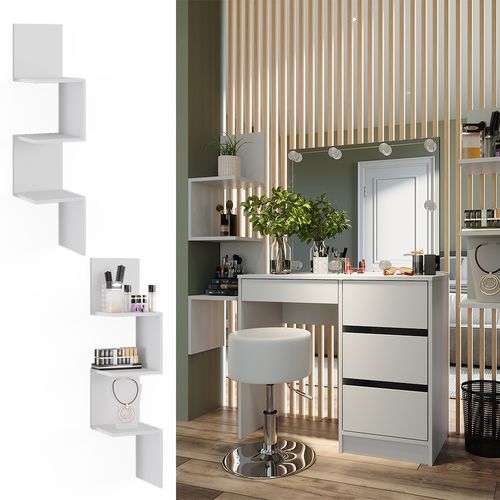 Étagère Dangle Paolo 52103 Blanc 28x116.4cm Lot De 2