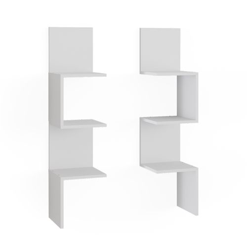 Étagère Dangle Paolo 52103 Blanc 28x116.4cm Lot De 2