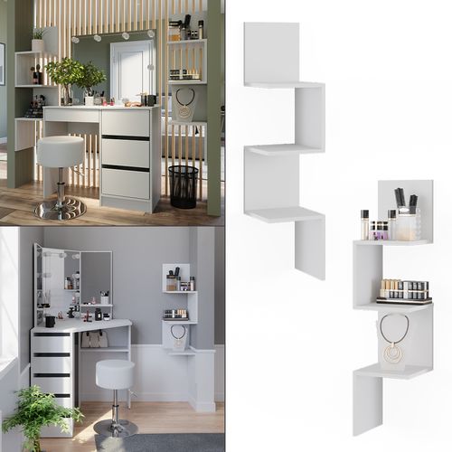 Étagère Dangle Paolo 52103 Blanc 28x116.4cm Lot De 2