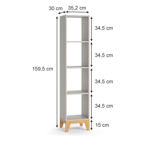 Étagère Pour Enfants Malia 52106 Chêne Cachemire 35.2x159.5cm
