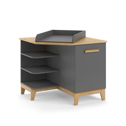 Commode à Langer Malia 52180 Gris 85x85.2cm Avec Porte