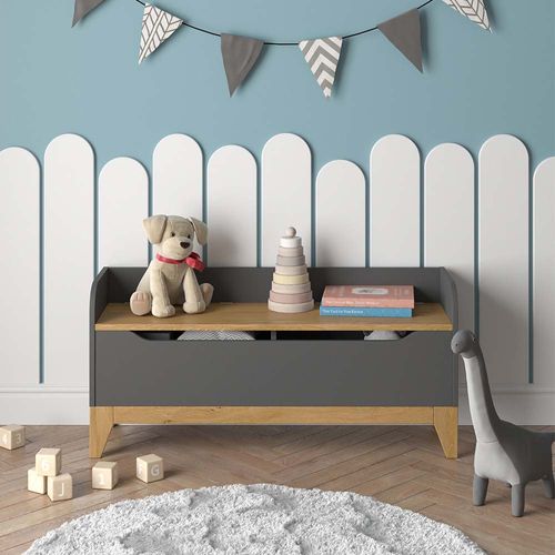 Coffre à Jouets Malia 52184 Chêne 107.2x50cm Avec Banc