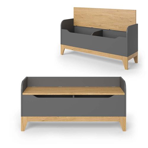 Coffre à Jouets Malia 52184 Chêne 107.2x50cm Avec Banc