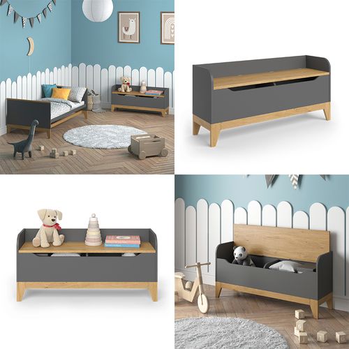 Coffre à Jouets Malia 52184 Chêne 107.2x50cm Avec Banc