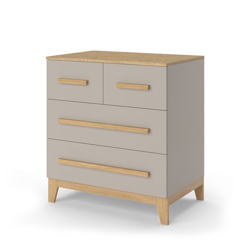 Commode Malia 52189 Chêne Cachemire 80x88cm Avec 4 Tiroirs