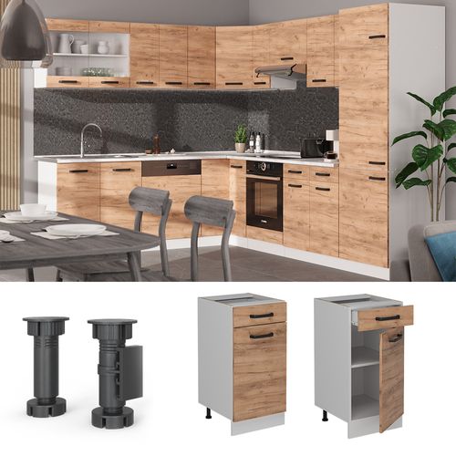 Meuble Cuisine R-line 52246 Chêne De Force Doré 40cm Sans Pt