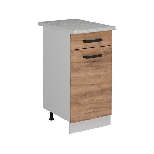 Meuble Cuisine R-line 52249 Chêne De Force Doré 40cm Pt Marbre