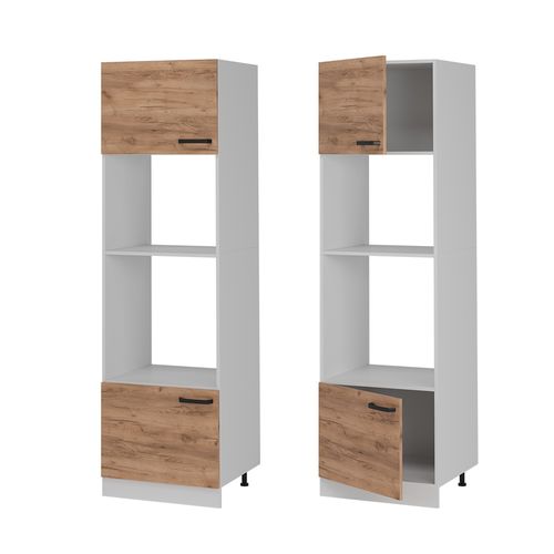 Armoire Micro-ondes R-line 52255 Chêne De Force Doré 60cm Sans Plan De Travail