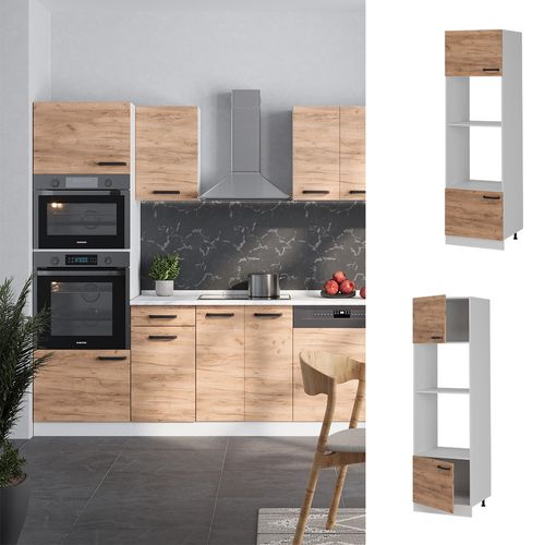 Armoire Micro-ondes R-line 52255 Chêne De Force Doré 60cm Sans Plan De Travail