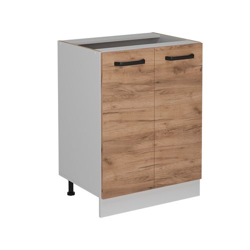 Meuble Bas De Cuisine R-line 52256 Chêne De Force Doré 60cm Sans Pt