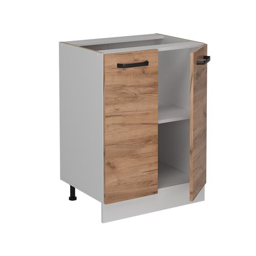 Meuble Bas De Cuisine R-line 52257 Chêne De Force Doré 60cm Pt Anthracite