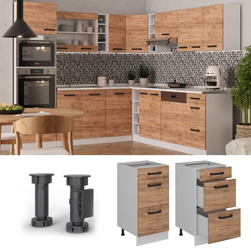 Meuble Cuisine R-line 52268 Chêne De Force Doré 40cm Sans Pt