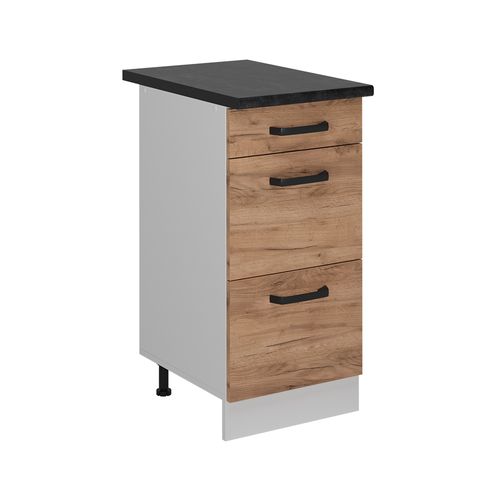 Meuble Cuisine R-line 52269 Chêne De Force Doré 40cm Pt Anthracite