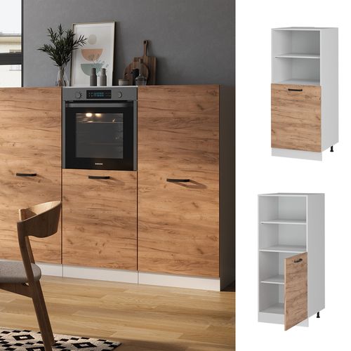 Meuble Pour Four R-line 52282 Chêne De Force Doré 60cm