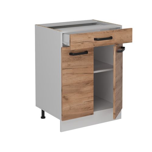 Meuble Cuisine R-line 52286 Chêne De Force Doré 60cm Pt Anthracite