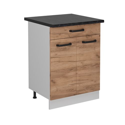 Meuble Cuisine R-line 52286 Chêne De Force Doré 60cm Pt Anthracite