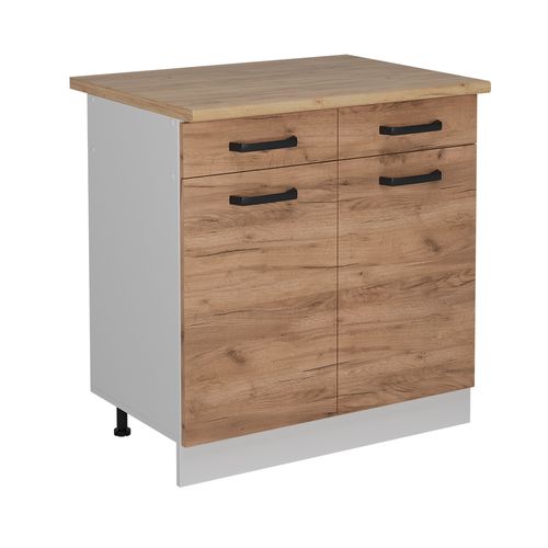 Meuble Cuisine R-line 52295 Chêne De Force Doré 80cm Pt Chêne