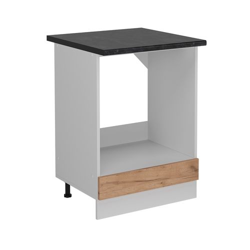 Meuble Pour Four R-line 52303 Chêne De Force Doré 60cm Pt Anthracite