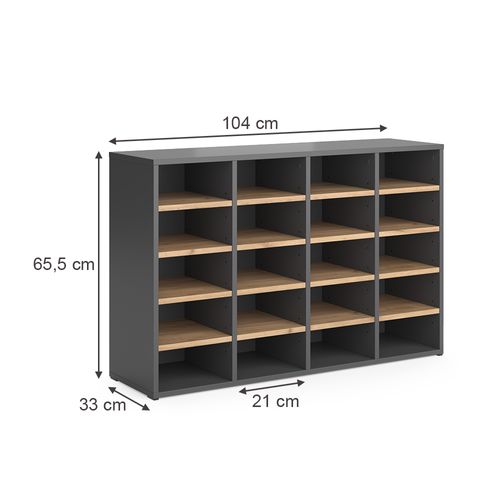 Armoire à Chaussures Lysander 53038 Chêne De Force Doré 104x65.5cm
