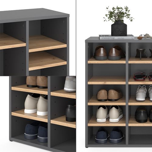 Armoire à Chaussures Lysander 53038 Chêne De Force Doré 104x65.5cm