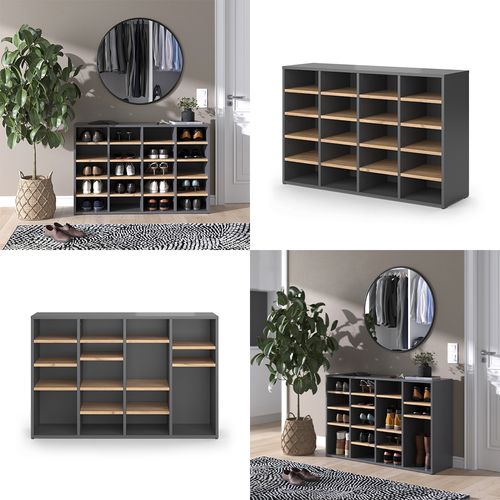 Armoire à Chaussures Lysander 53038 Chêne De Force Doré 104x65.5cm