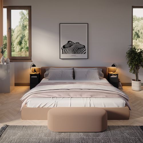 Table De Nuit Monty 53168 Noir Lot De 2