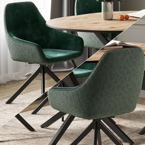 Fauteuil De Salon Eleganza 53230 Vert Foncé Lot De 2