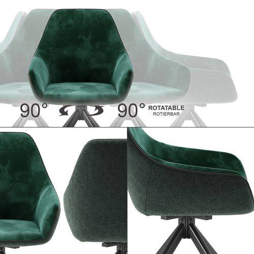 Fauteuil De Salon Eleganza 53230 Vert Foncé Lot De 2