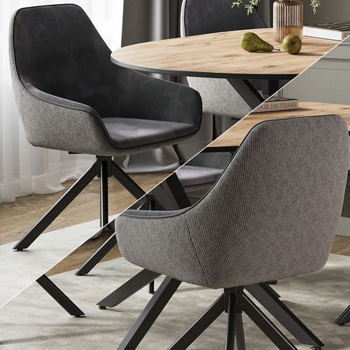 Fauteuil De Salon Eleganza 53233 Anthracite Lot De 2