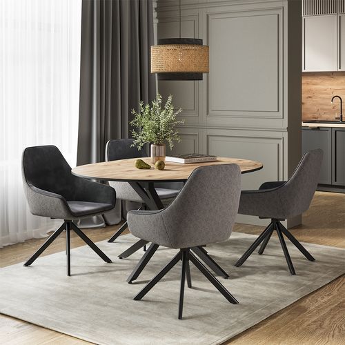 Fauteuil De Salon Eleganza 53233 Anthracite Lot De 2