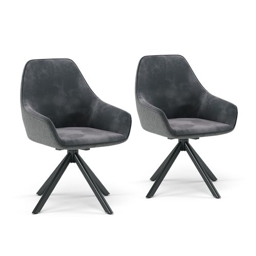 Fauteuil De Salon Eleganza 53233 Anthracite Lot De 2