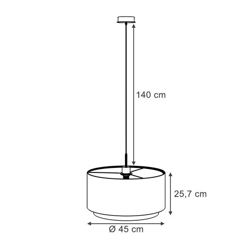 Lustre Goldamo 53238 Noir 45x25.7cm