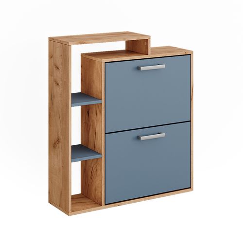 Basculeur à Chaussures Orlando 53249 Chêne Doré/bleu 80x90cm