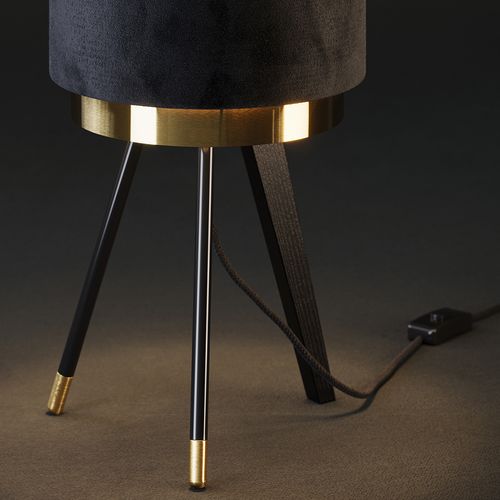 Lampe De Table Goldamo 53253 Noir 23x46cm Lot De 2