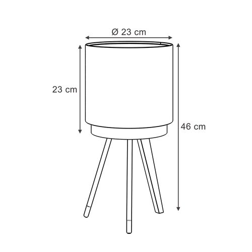 Lampe De Table Goldamo 53253 Noir 23x46cm Lot De 2