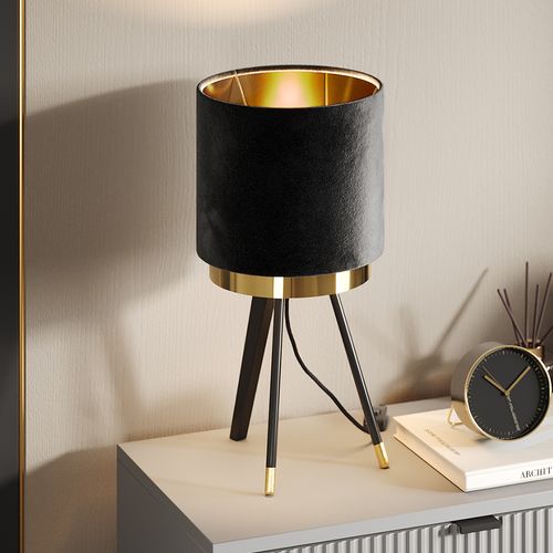 Lampe De Table Goldamo 53253 Noir 23x46cm Lot De 2