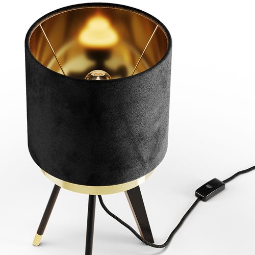 Lampe De Table Goldamo 53253 Noir 23x46cm Lot De 2