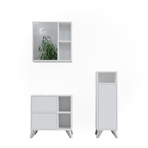 Ensemble De Meubles De Salle De Bains Leano 53255 Blanc 3 Pièces