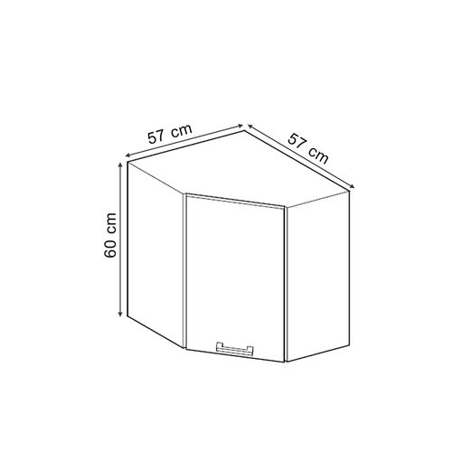 Elément Haut De Cuisine R-line 53313 Béton 57cm