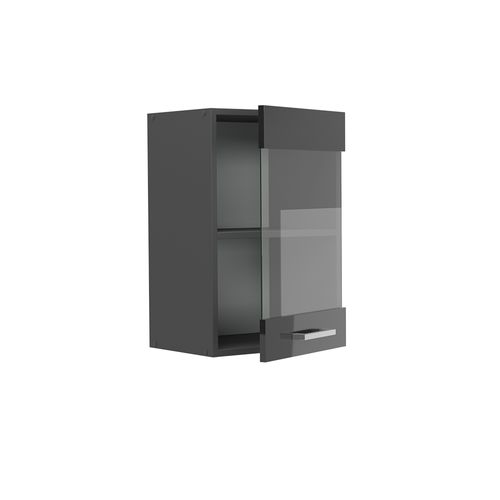 Armoire En Verre R-line 53369 Anthracite Haute Brillance 40cm