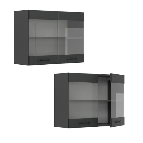 Armoire En Verre R-line 53370 Anthracite Campagne 80cm