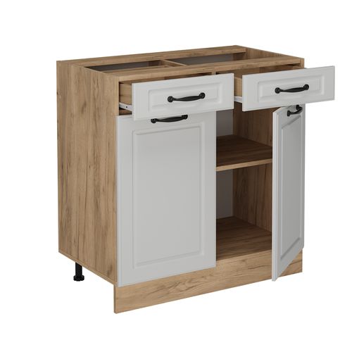 Meuble Cuisine R-line 53377 Blanc Campagne 80cm Sans Pt