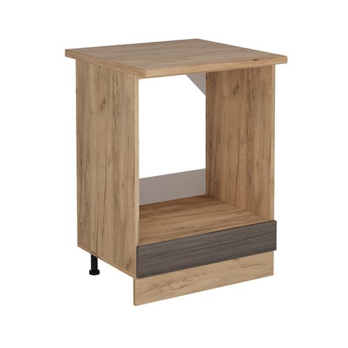 Meuble Pour Four R-line 53379 Gris Noble 60cm , Pt Chêne