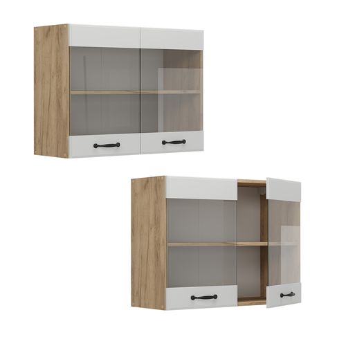 Armoire En Verre R-line 53381 Blanc Campagne 80cm